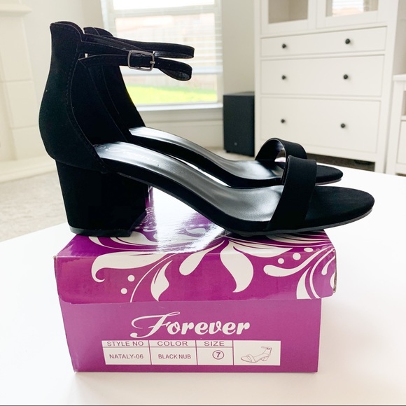 Forever Black NUB Heels Nataly-06 - Picture 9 of 9